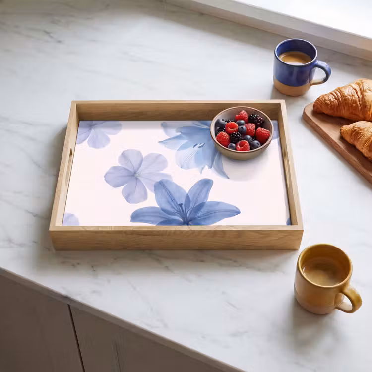 Dienblad - Bloemen - Transparant - Modern — 4