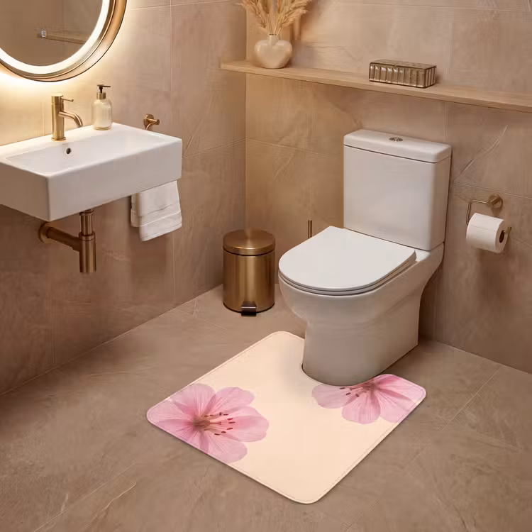 Wc Mat - Bloemen - Flora - Pastel — 3