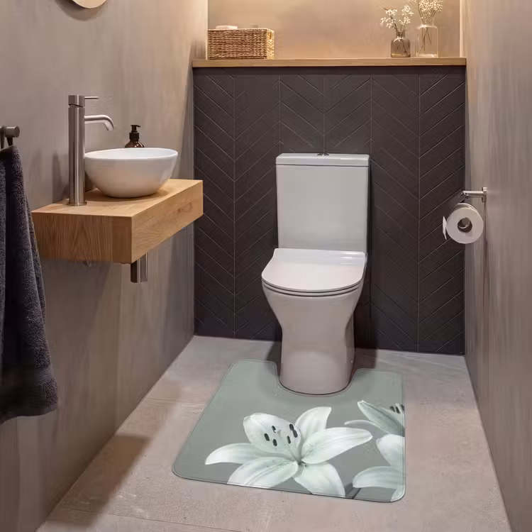 Wc Mat - Bloemen - Natuur - Groen — 2
