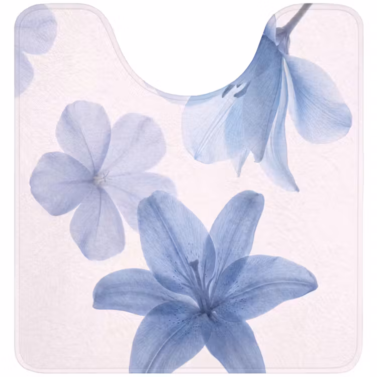 Wc Mat - Bloemen - Transparant - Modern — 1