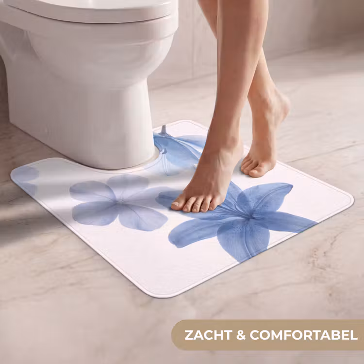 Wc Mat - Bloemen - Transparant - Modern — 5