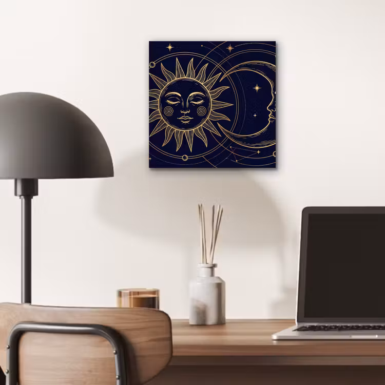 Aluminium schilderij - Zon - Maan - Astrologie — 6