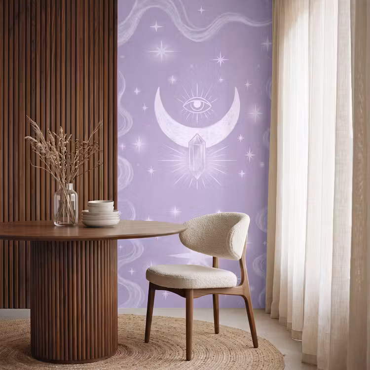 Behang - Maan - Mystiek - Paars β 4