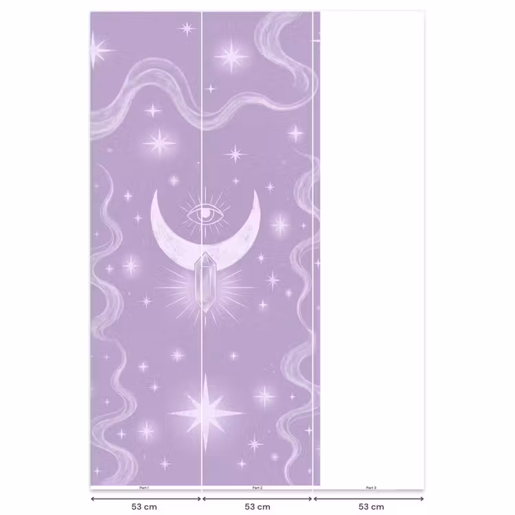 Behang - Maan - Mystiek - Paars β 6