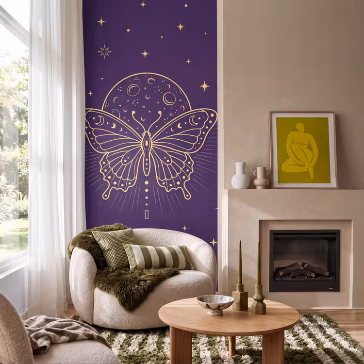 Behang - Vlinder - Maan - Mystiek β 1