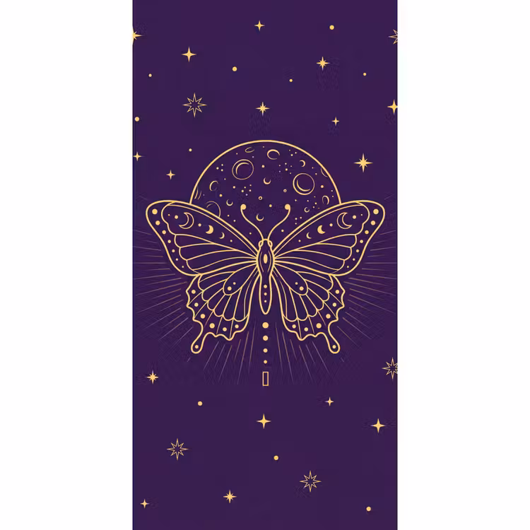 Behang - Vlinder - Maan - Mystiek β 2