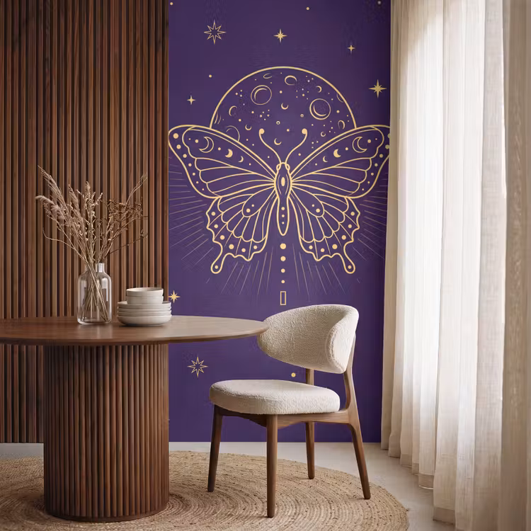 Behang - Vlinder - Maan - Mystiek β 4