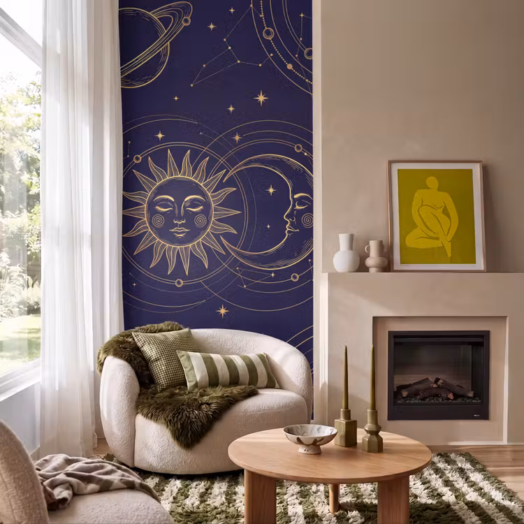 Behang - Zon - Maan - Astrologie — 1