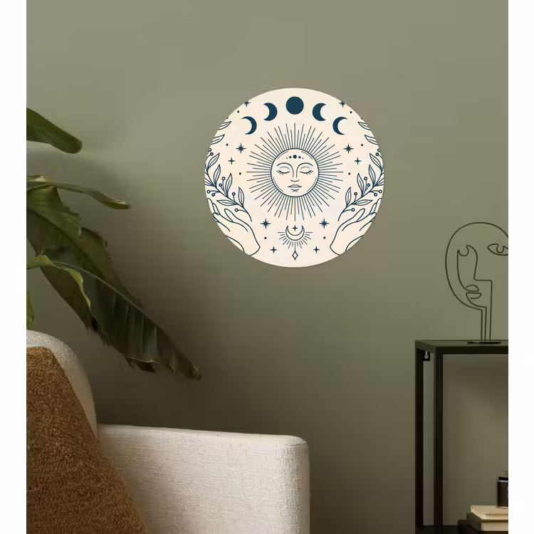 Behangcirkel - Zon Maan Illustratie — 3