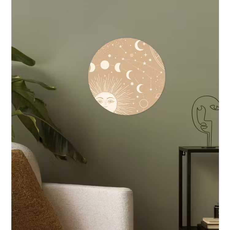 Behangcirkel - Zon - Maan - Sterren — 3