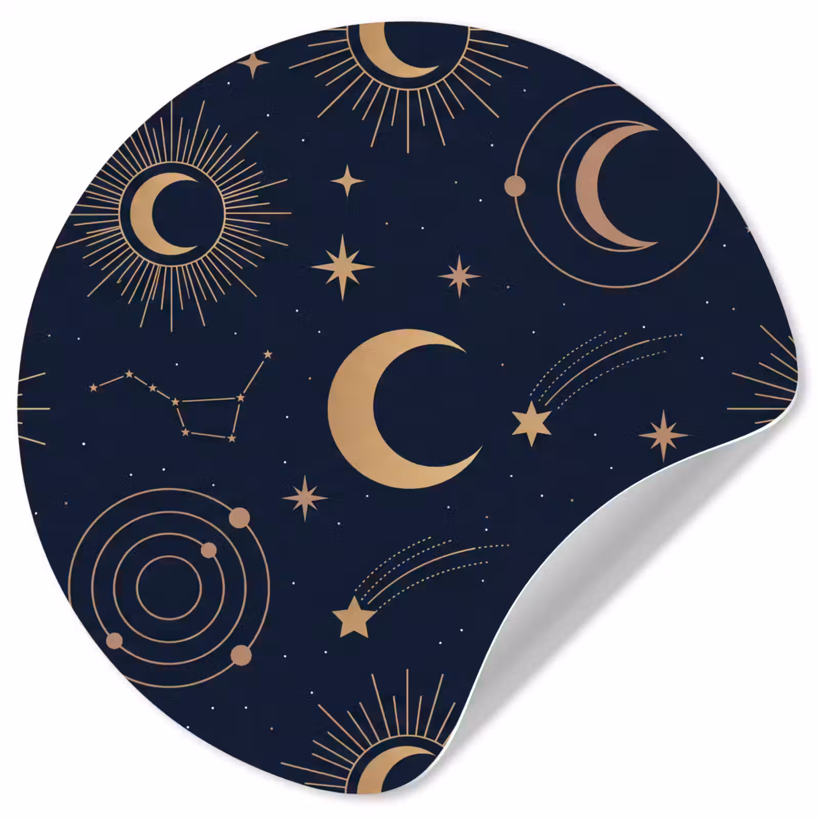 Behangcirkel - Maan - Sterren - Goud — 1