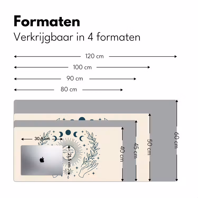 Bureau onderlegger - Zon Maan Illustratie — 8
