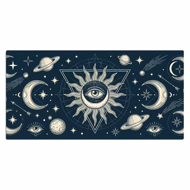 Bureau onderlegger - Zon Maan Sterren — 2