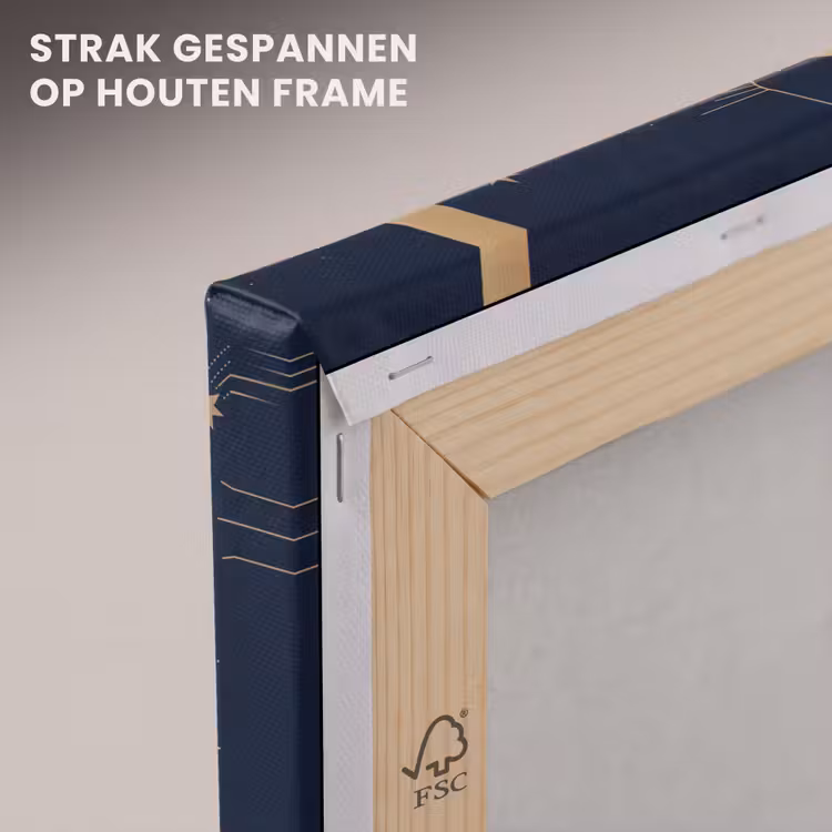 Canvas schilderij - Maan - Sterren - Goud — 7