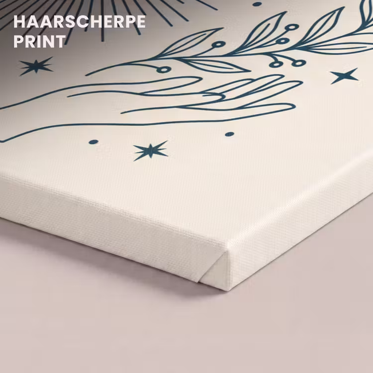 Canvas schilderij - Zon Maan Illustratie — 5
