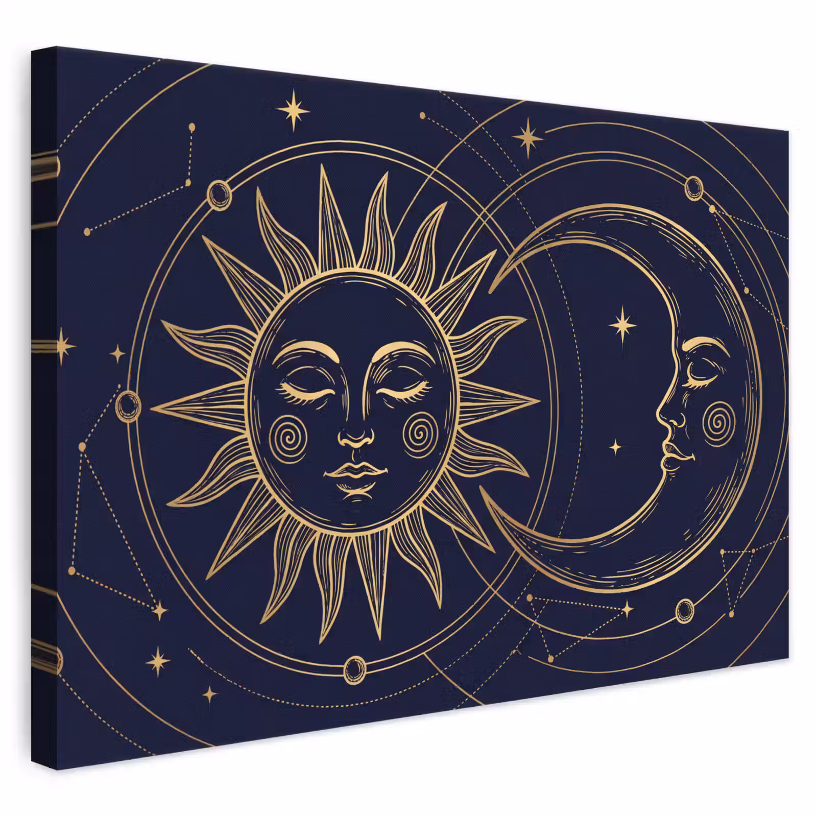 Canvas schilderij - Zon - Maan - Astrologie — 1