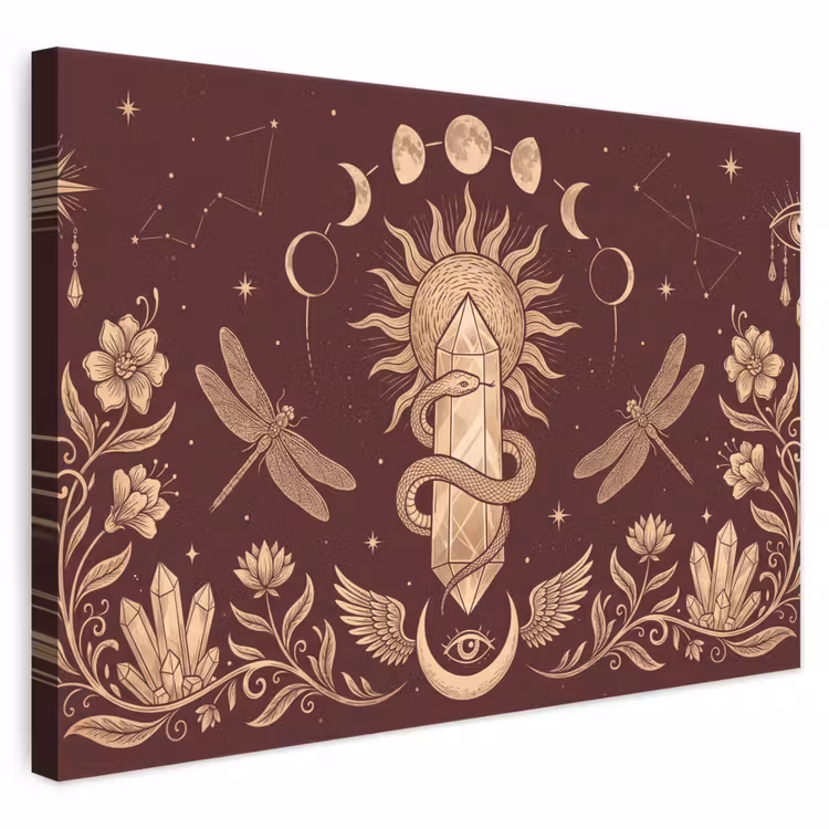 Canvas schilderij - Mystiek - Hemel - Goud — 1