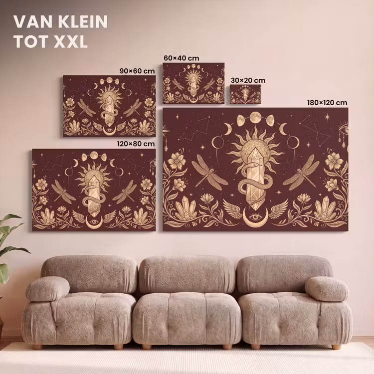 Canvas schilderij - Mystiek - Hemel - Goud — 8