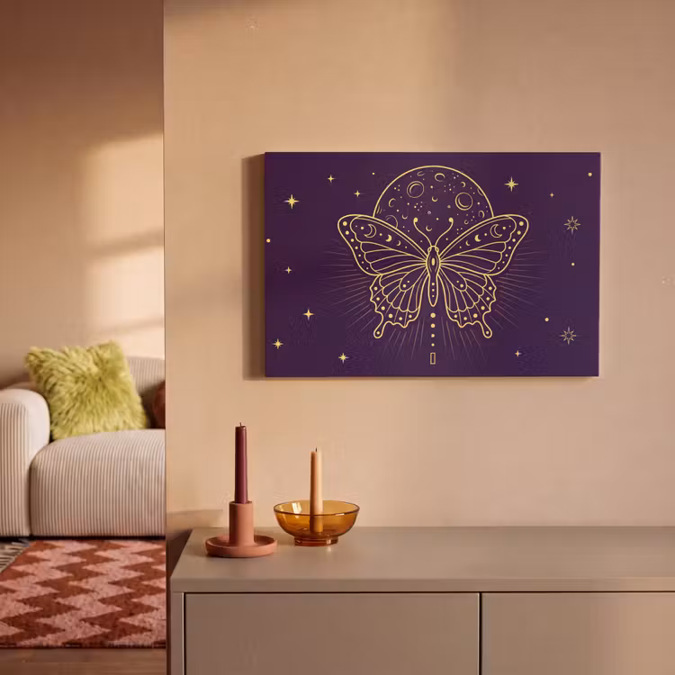 Canvas schilderij - Vlinder - Maan - Mystiek — 2
