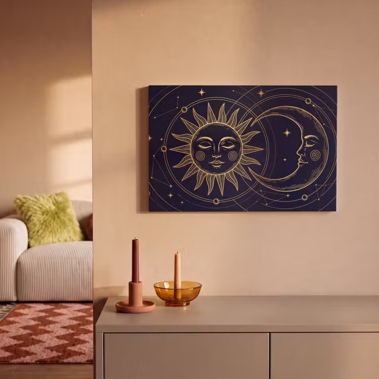 Canvas schilderij - Zon - Maan - Astrologie — 2