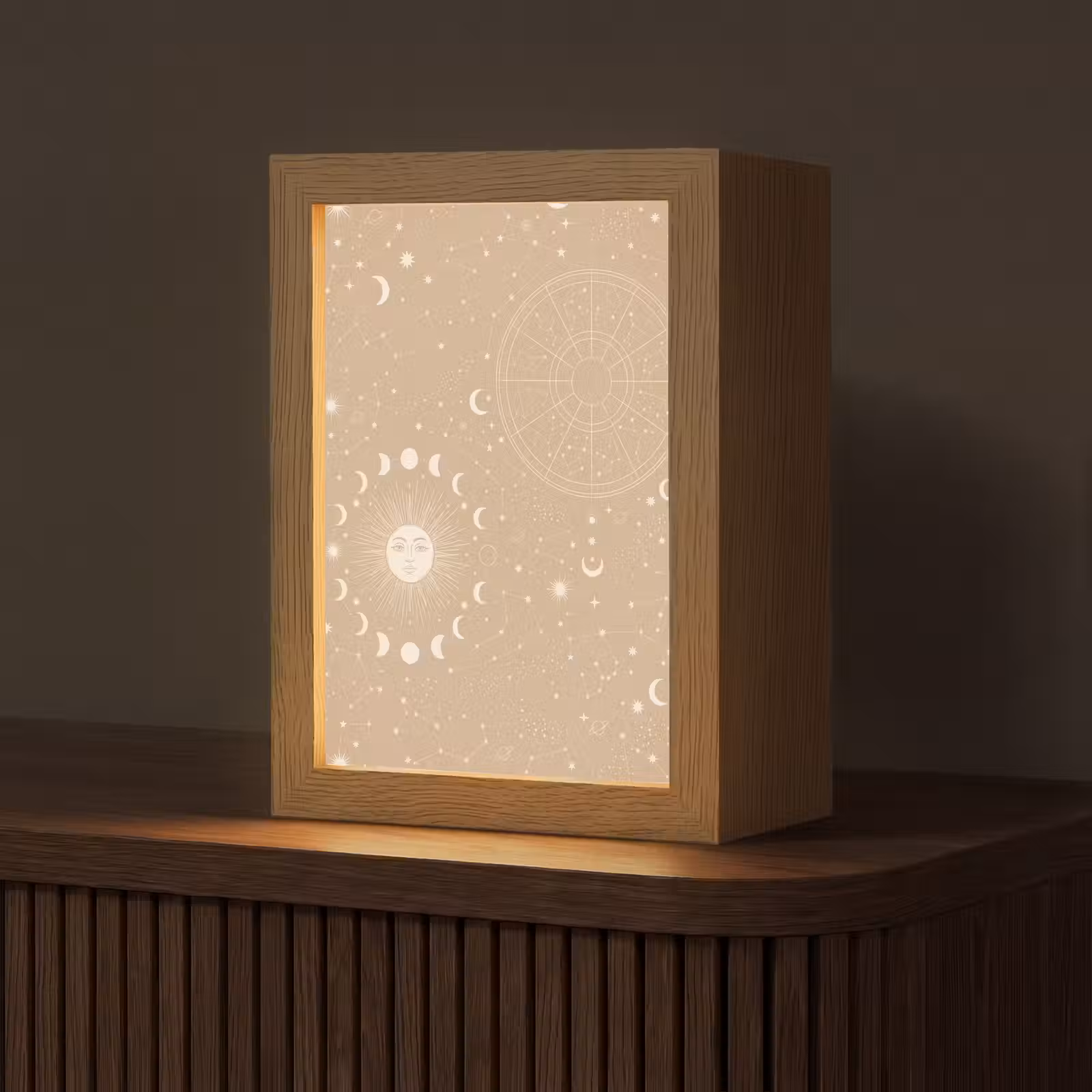 Gepersonaliseerde Lightbox - Zon - Maan - Sterren — 1