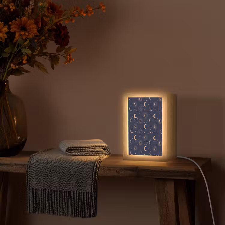 Gepersonaliseerde Lightbox - Maan - Sterren - Goud — 3
