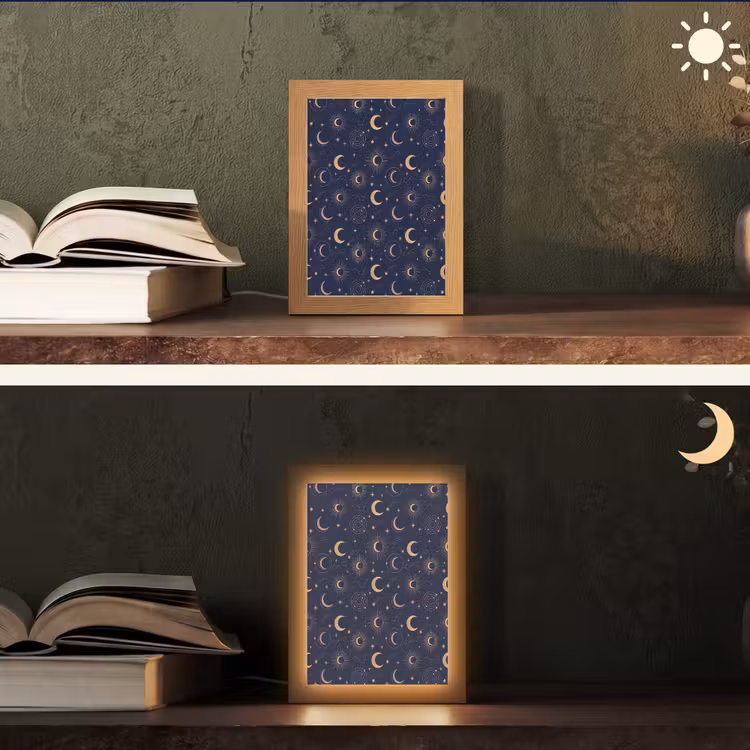 Gepersonaliseerde Lightbox - Maan - Sterren - Goud — 5