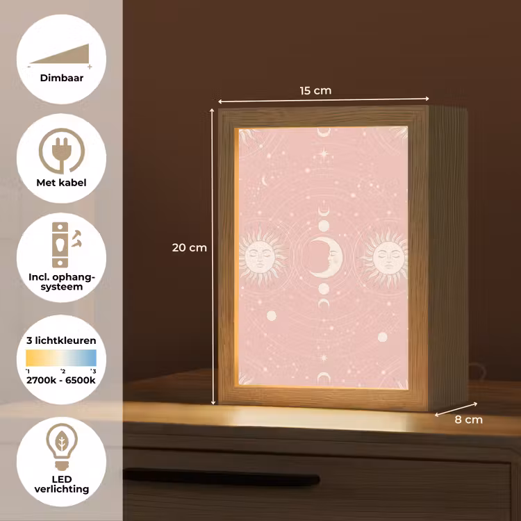 Gepersonaliseerde Lightbox - Zon - Sterren - Hemel — 7