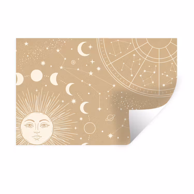 Muursticker - Zon - Maan - Sterren — 1