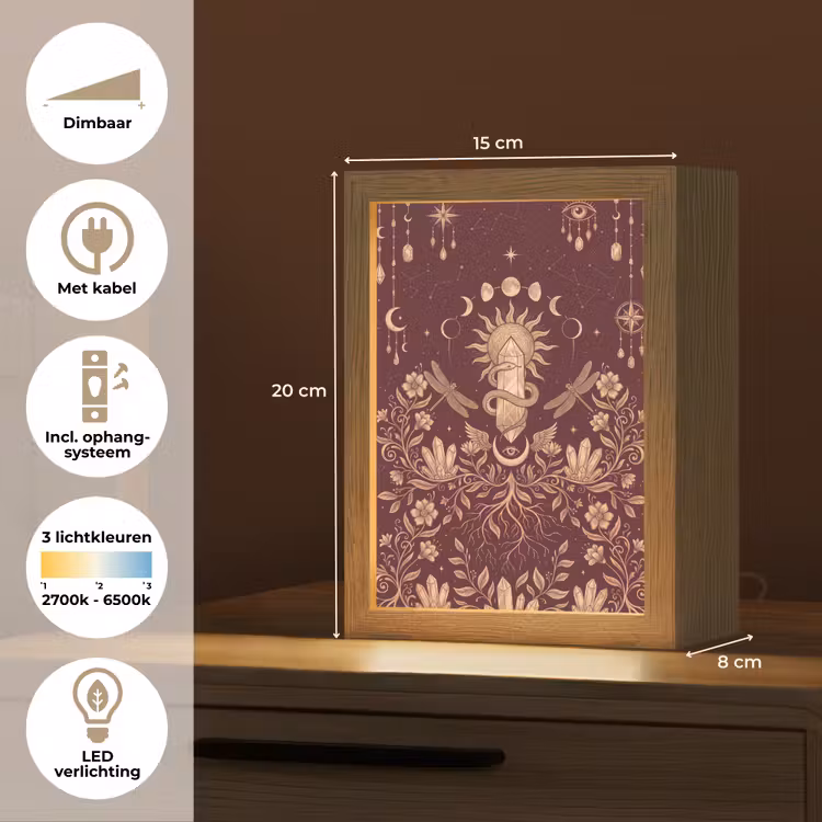 Gepersonaliseerde Lightbox - Mystiek - Hemel - Goud — 7