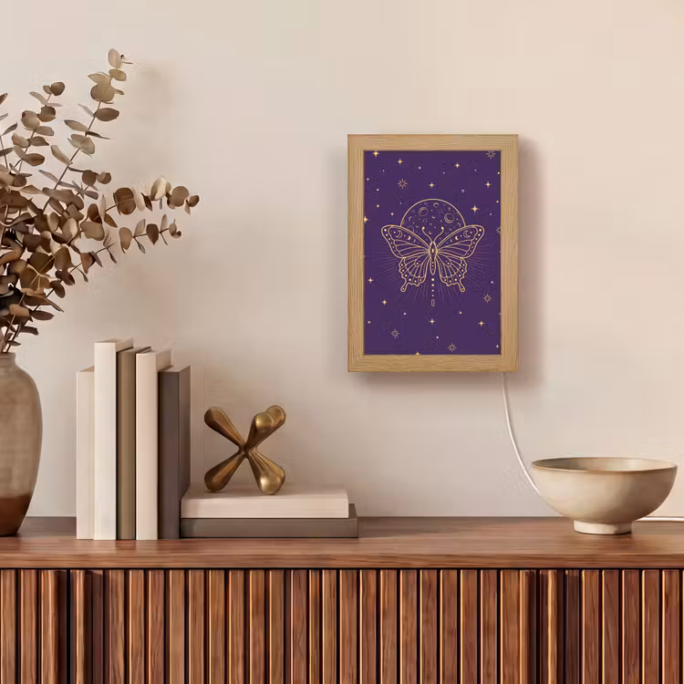 Gepersonaliseerde Lightbox - Vlinder - Maan - Mystiek — 4