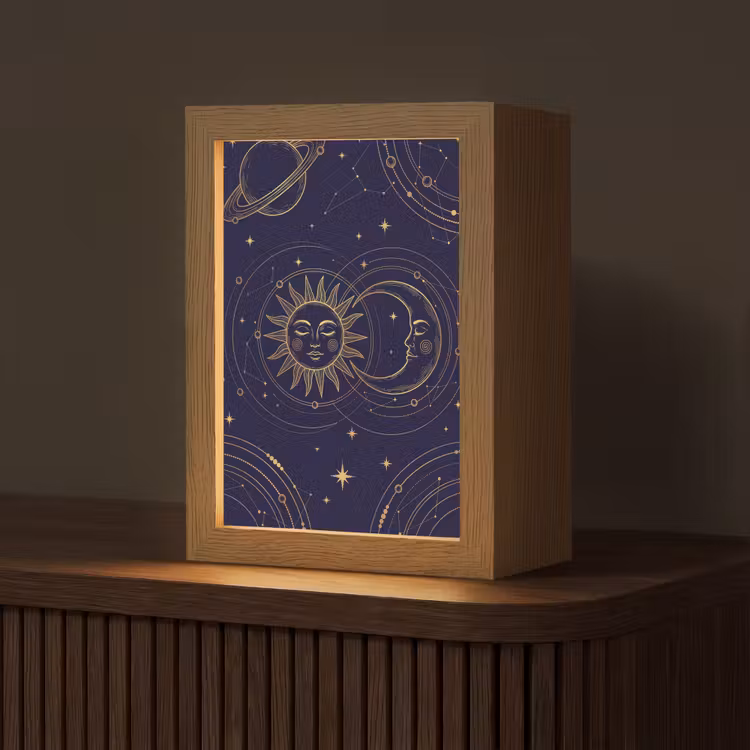 Gepersonaliseerde Lightbox - Zon - Maan - Astrologie — 1