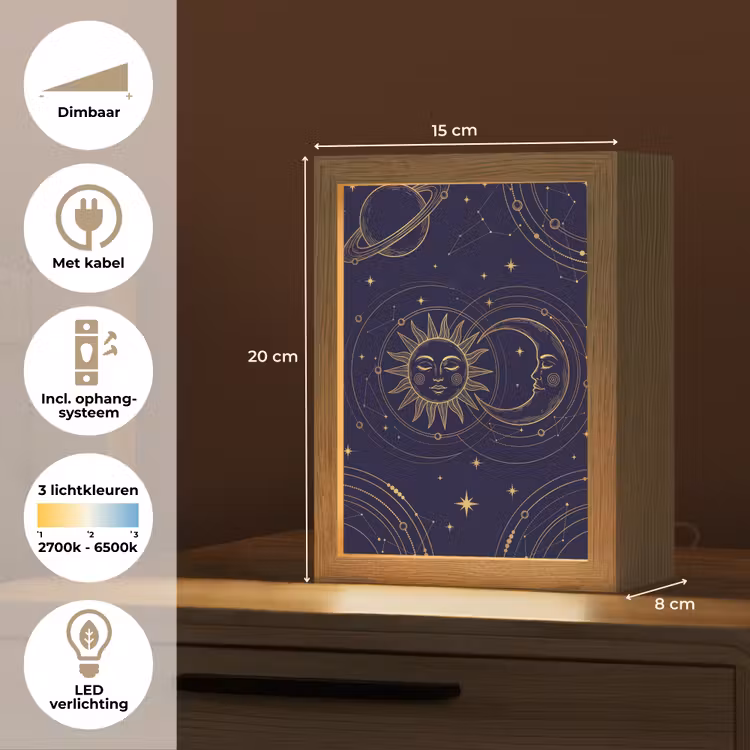 Gepersonaliseerde Lightbox - Zon - Maan - Astrologie — 7