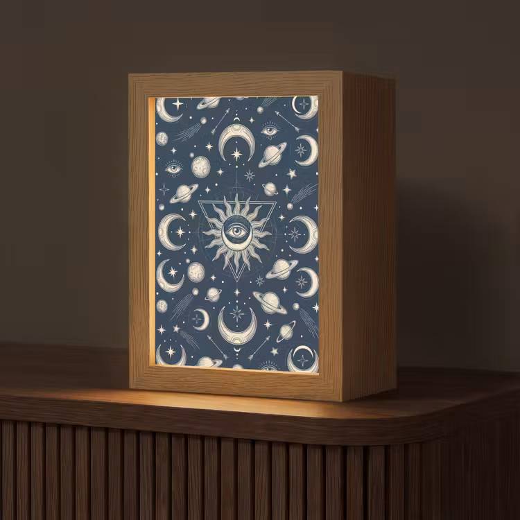 Gepersonaliseerde Lightbox - Zon Maan Sterren — 1
