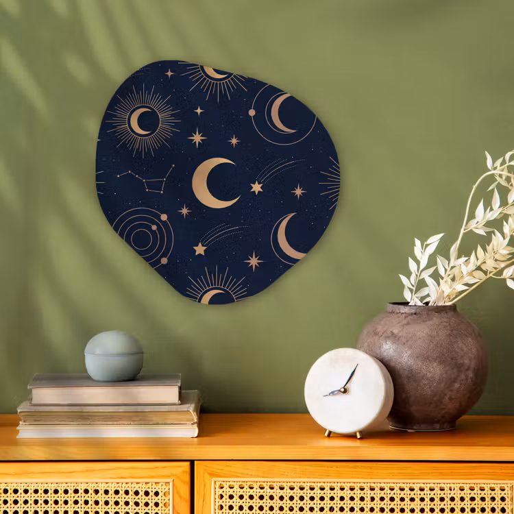 Organisch schilderij - Forex - Maan - Sterren - Goud — 2