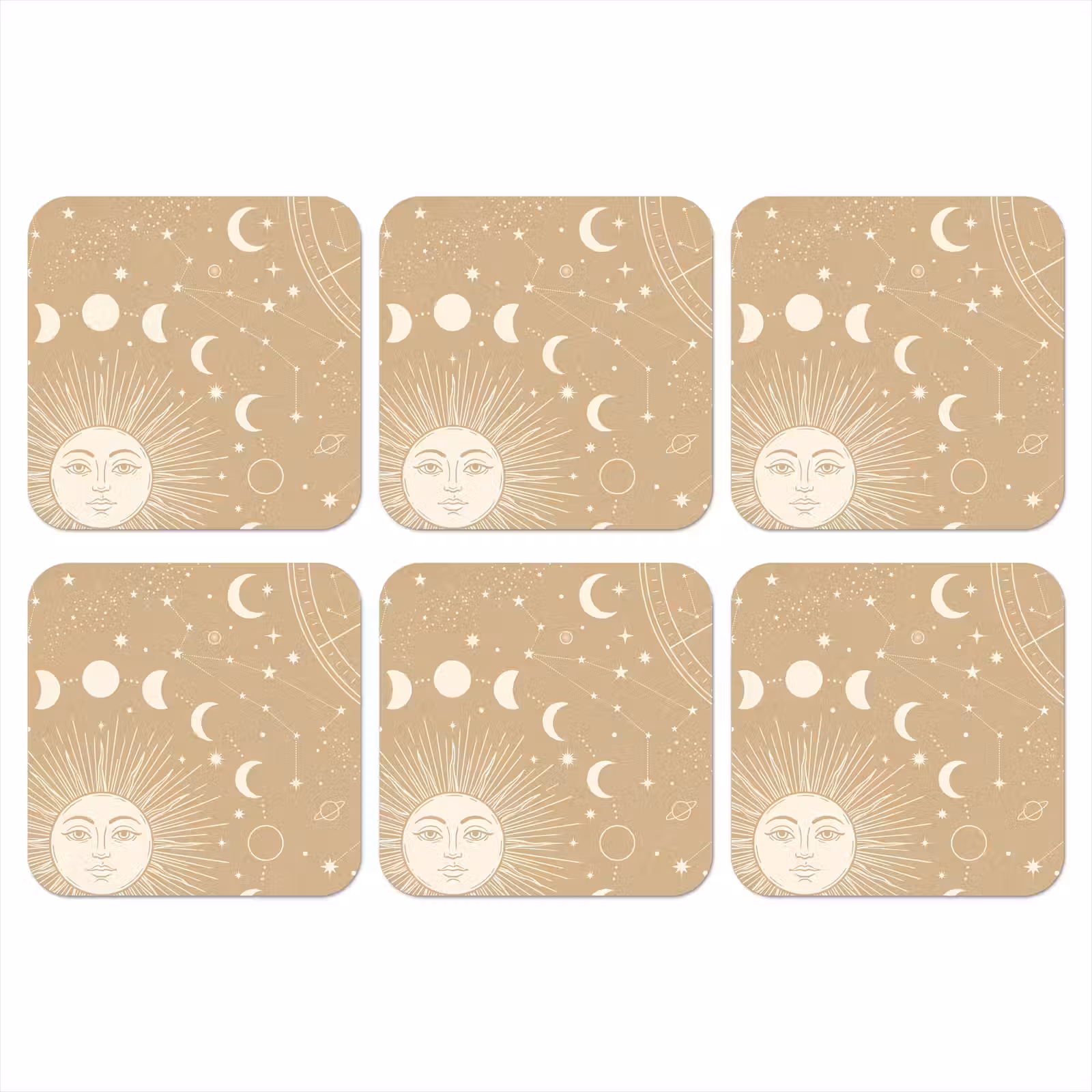 Onderzetter - Zon - Maan - Sterren — 1