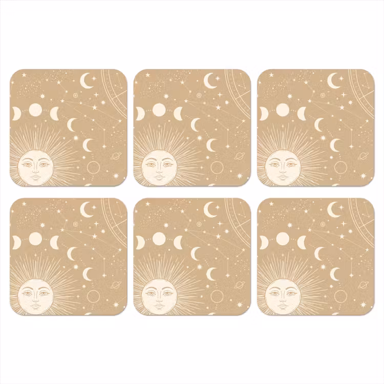 Onderzetter - Zon - Maan - Sterren — 1