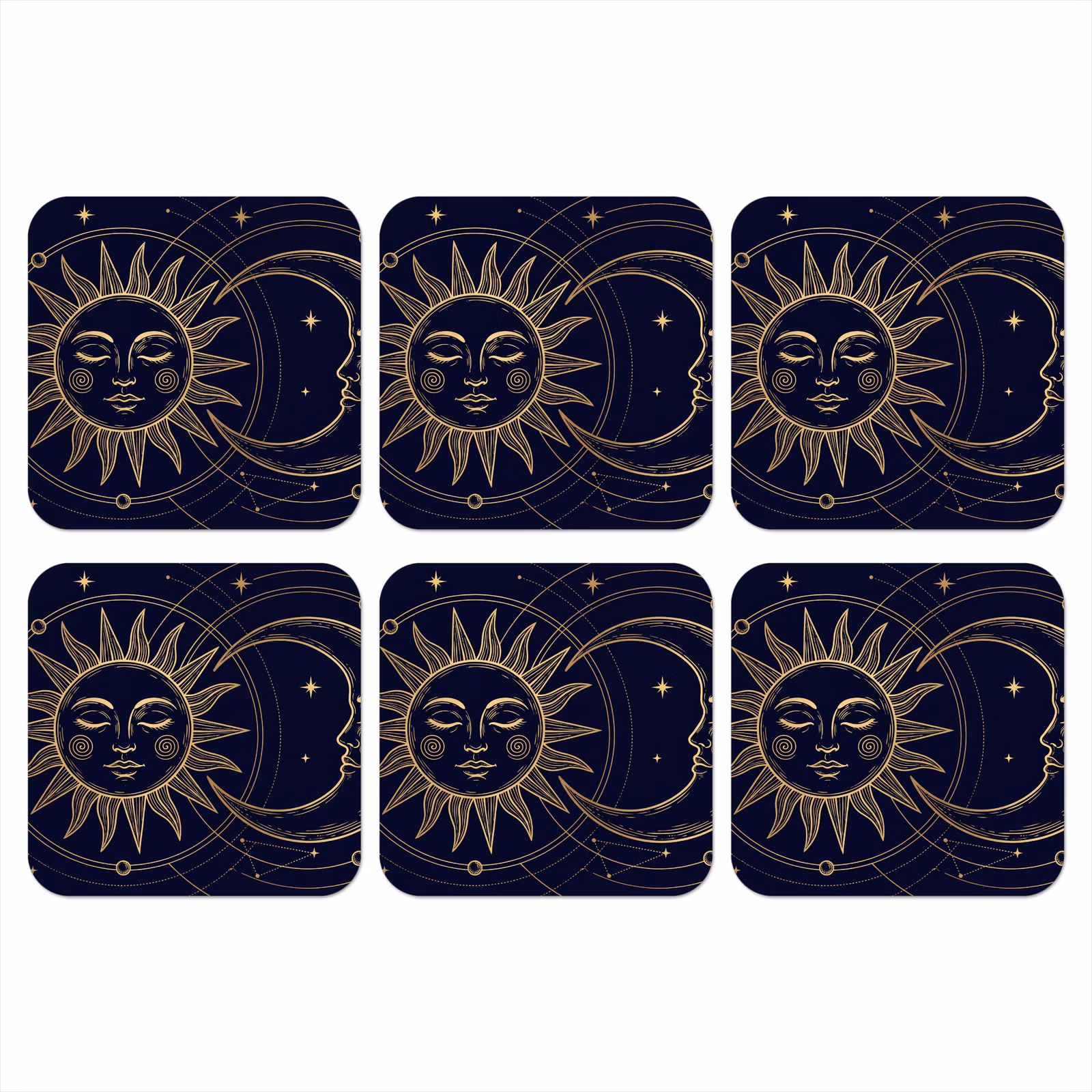 Onderzetter - Zon - Maan - Astrologie — 1