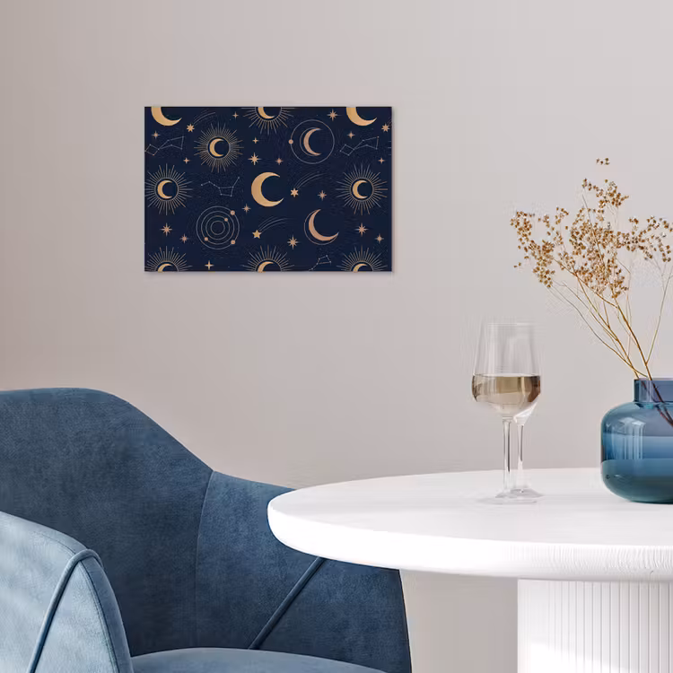 Poster - Maan - Sterren - Goud — 4
