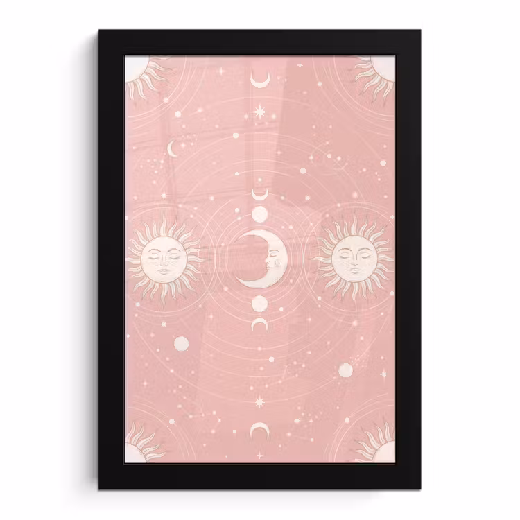 Poster met lijst - Zon - Sterren - Hemel — 1