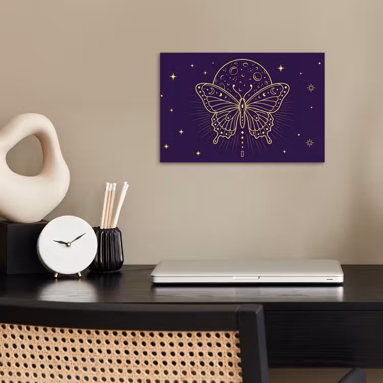 Poster - Vlinder - Maan - Mystiek — 2
