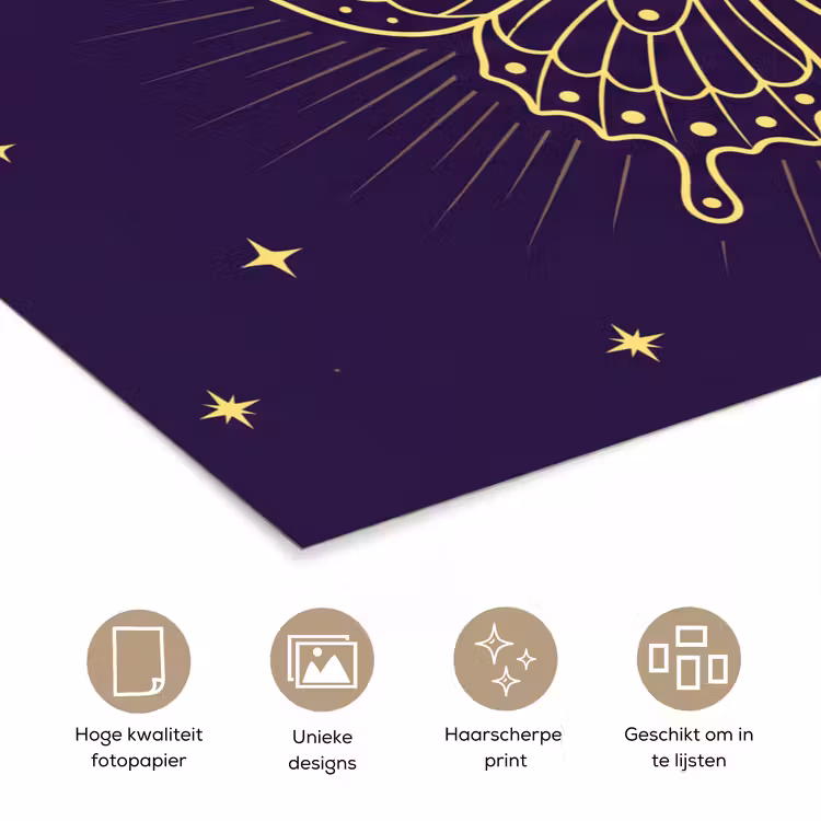 Poster - Vlinder - Maan - Mystiek — 5