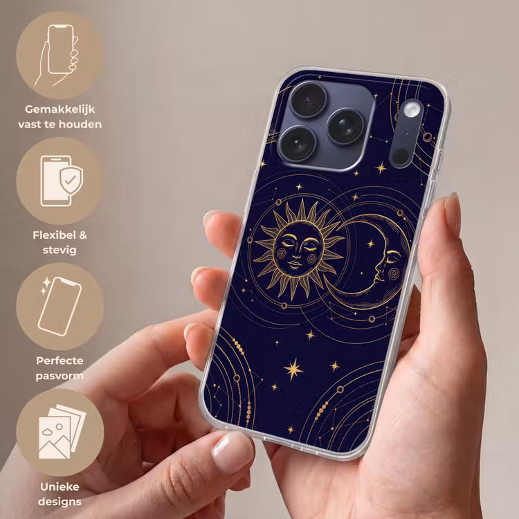 Telefoonhoesje Softcase - Zon - Maan - Astrologie — 4