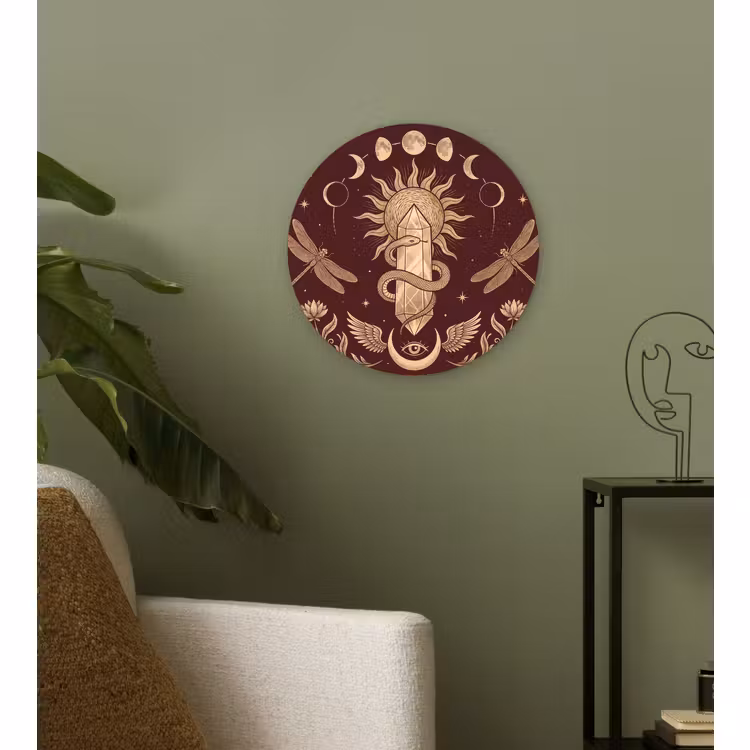 Wandcirkel - Glas - Mystiek - Hemel - Goud — 3