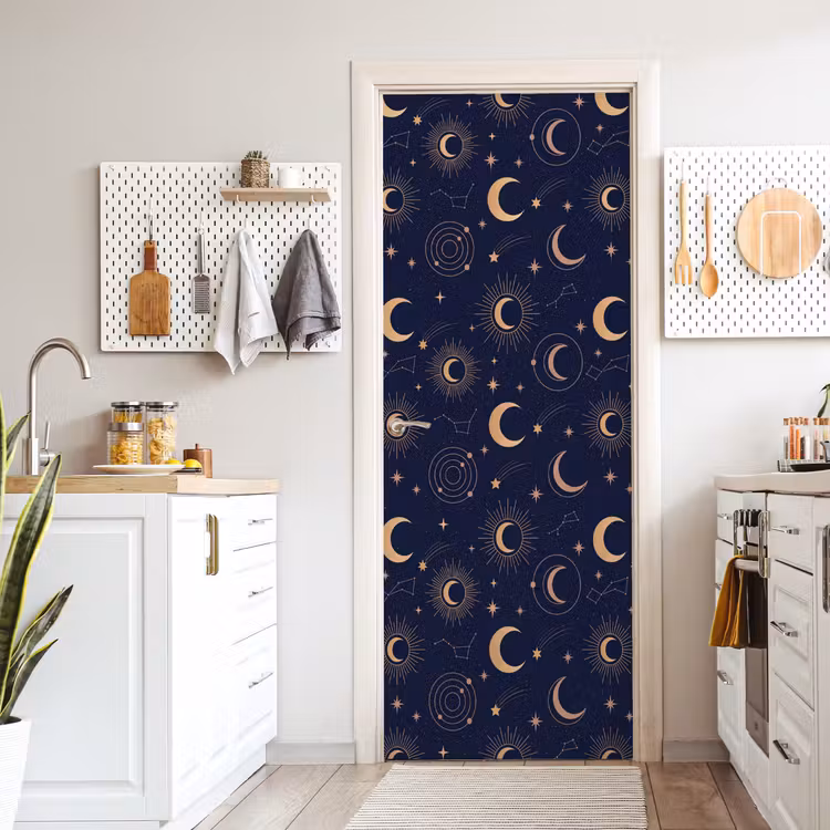 Deursticker - Maan - Sterren - Goud — 7