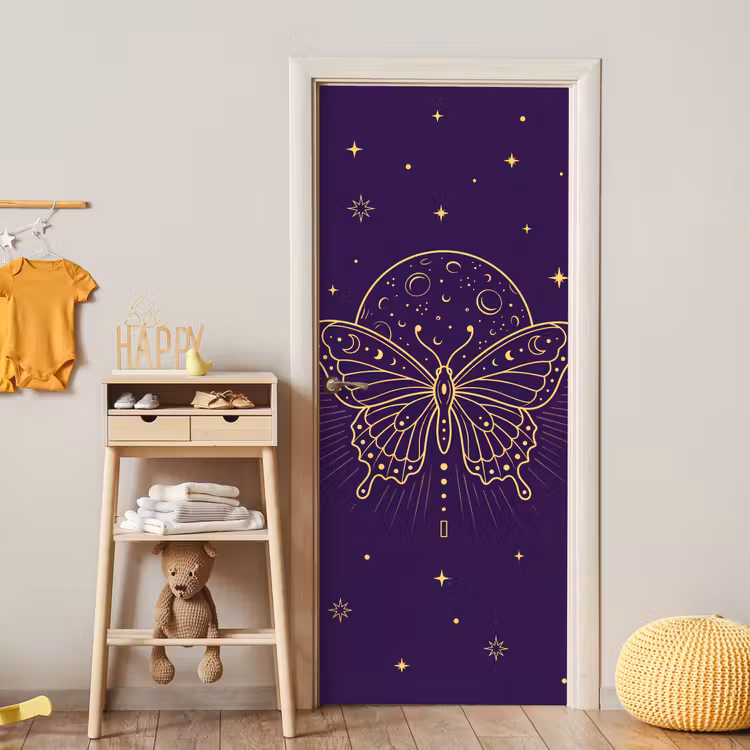 Deursticker - Vlinder - Maan - Mystiek — 6