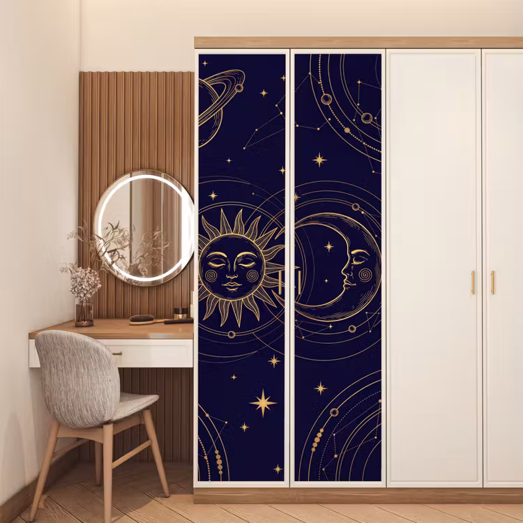 Deursticker - Zon - Maan - Astrologie — 5
