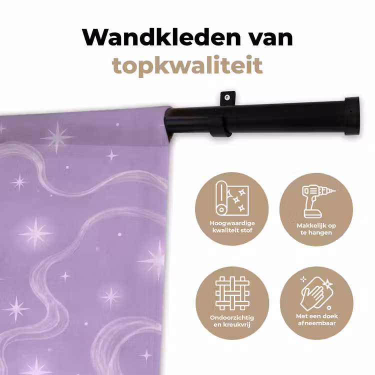 Wandkleed - Maan - Mystiek - Paars — 3
