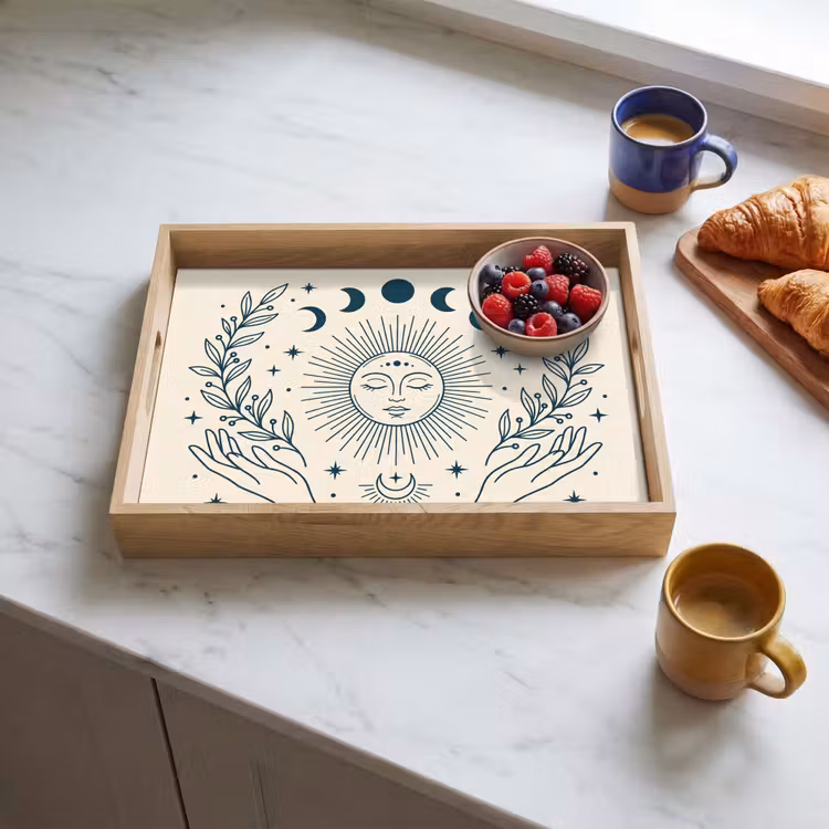 Dienblad - Zon Maan Illustratie — 4