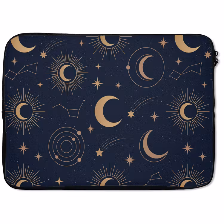 Laptophoes - Maan - Sterren - Goud — 1